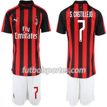 Camisetas AC Milan Nikola Kalinic 7 Niño Primera Equipacion 2018/2019